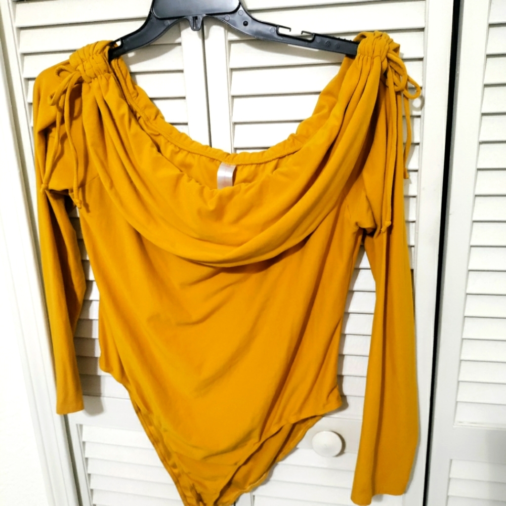 Mustard body suit